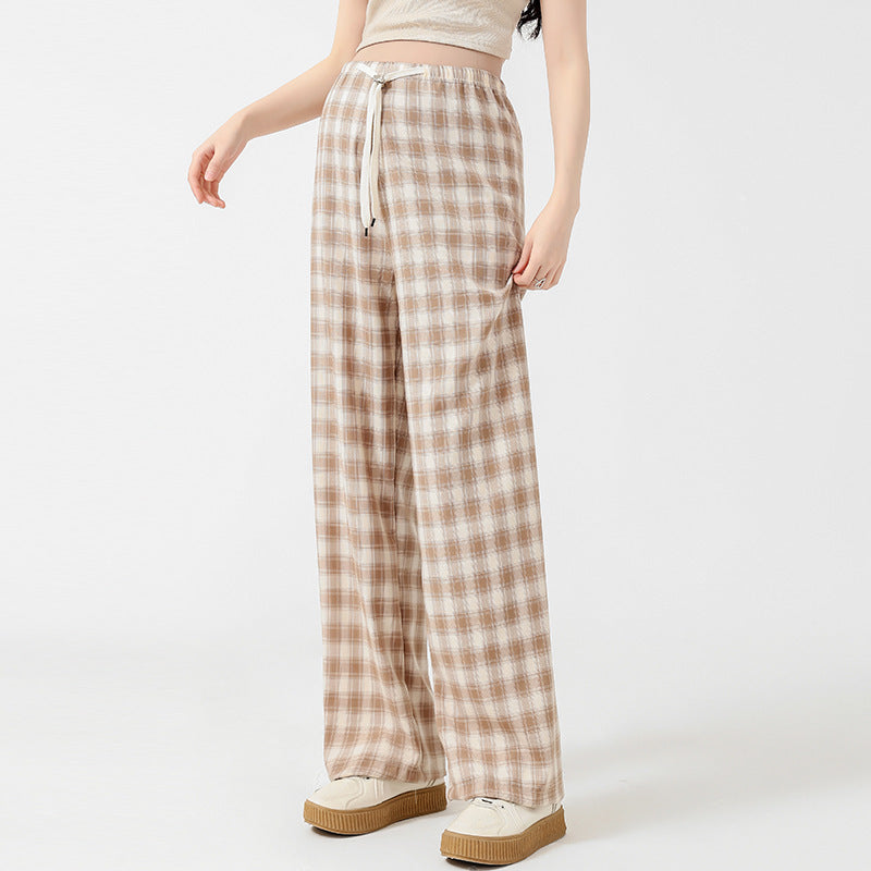 Imperial - Plaid Wide-leg Pants