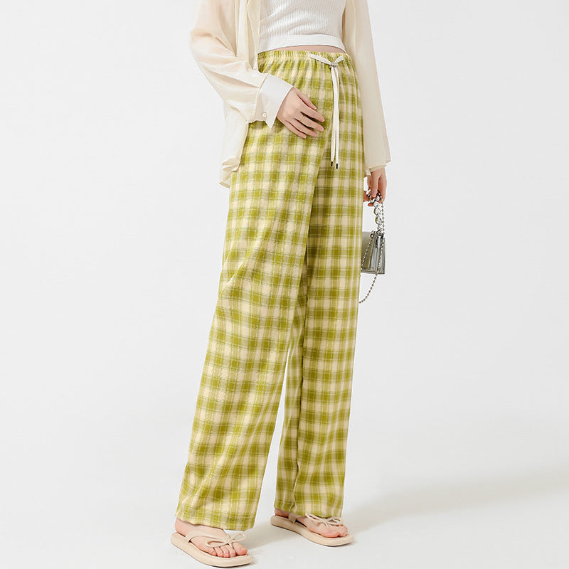 Imperial - Plaid Wide-leg Pants