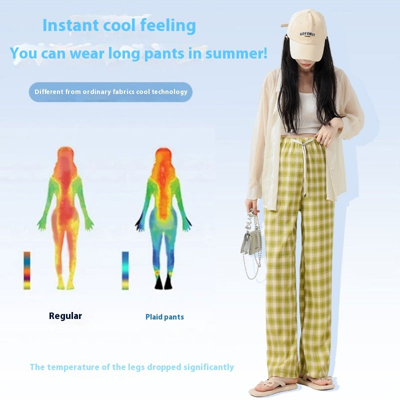 Imperial - Plaid Wide-leg Pants